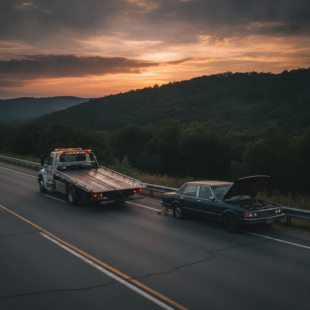 Flatbed Towing - No Face and No Text