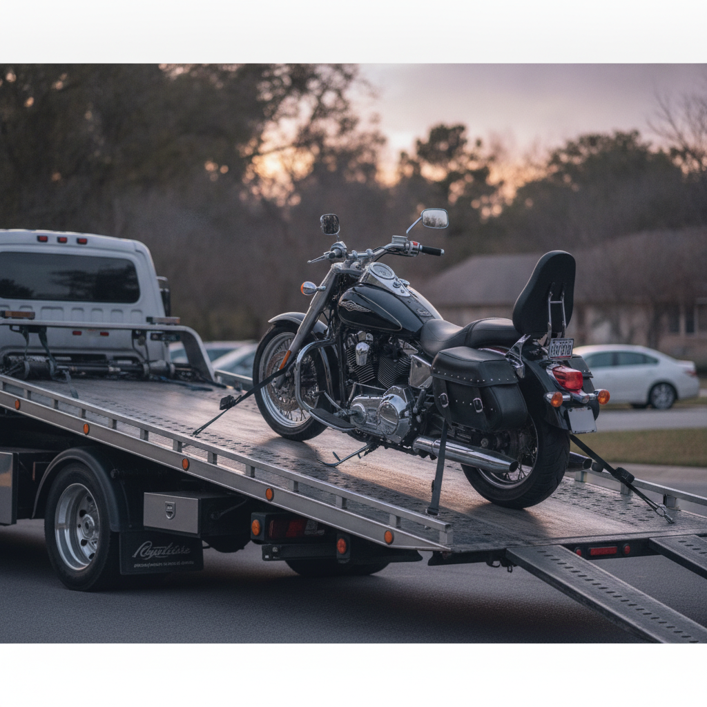 Towing Service for Motorcycles - No Face and No Text