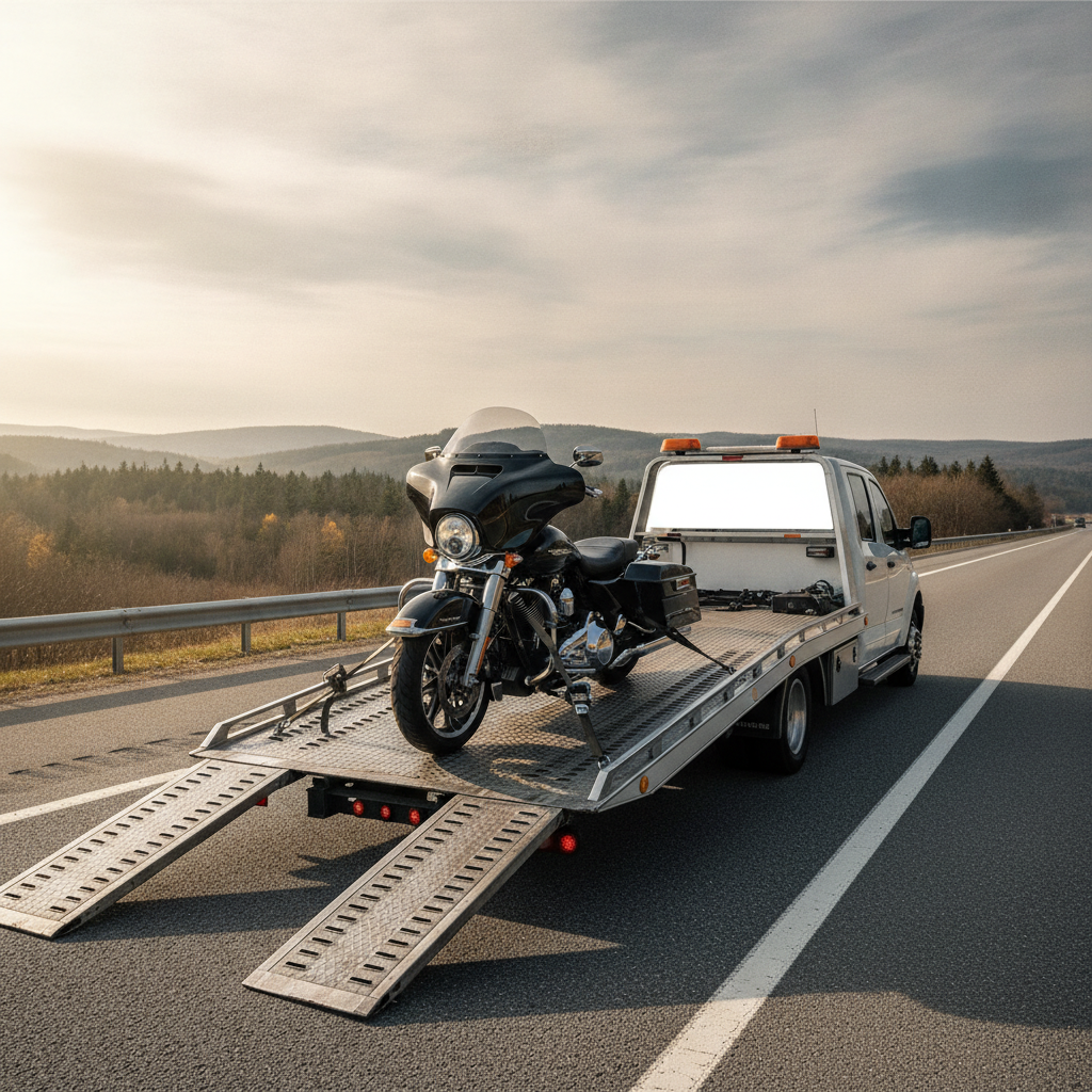 Towing Service for Motorcycles - No Face and No Text