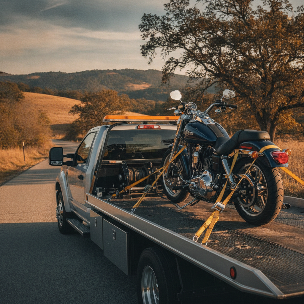 Towing Service for Motorcycles - No Face and No Text
